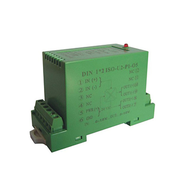 26、DIN-1X2-ISOD系列4-20mA環(huán)路信號一進(jìn)二出低成本隔離分配器